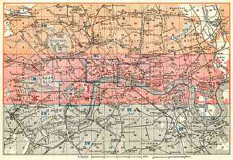 London, general map, 1909