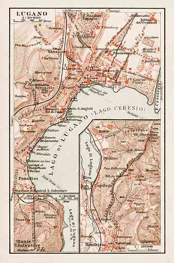 Lugano city map, 1903