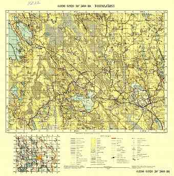 Tohmajärvi. Topografikartta 4232. Topographic map from 1933