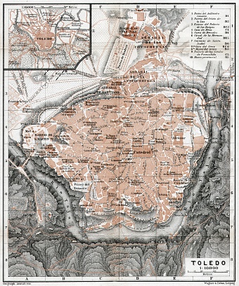 Toledo city map, 1913