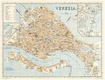 Venice city map, 1929