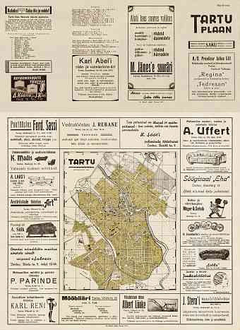 Tartu town plan, 1938