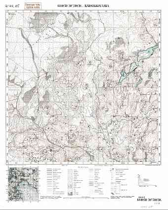 Karsikkovaara Village Site (Menusvaara). Karsikkovaara. Topografikartta 414205. Topographic map from 1928