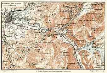 Terni and environs map, 1909