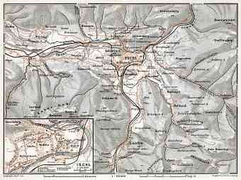 Ischl (Bad Ischl) and environs map, 1910