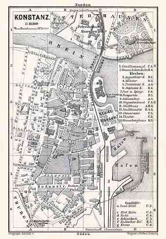 Constance city map, 1897