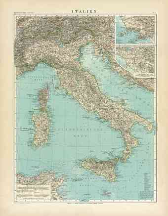 Italy Map, 1905