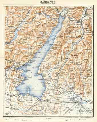 Garda Lake and environs map, 1929