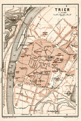 Trier city map, 1906