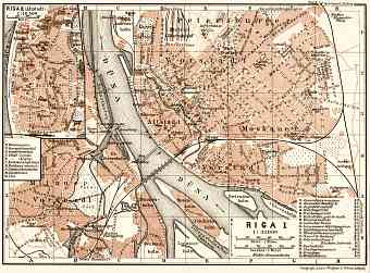 Rīga city map, 1914