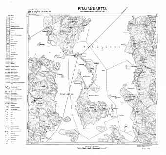 Uukuniemi and close surrounding. Uukuniemi. Pitäjänkartta 414203. Parish map from 1934