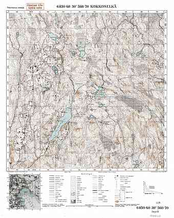 Kokkoselkja Village Site (Hihnijajarvi Lake). Kokkoselkä. Topografikartta 414409. Topographic map from 1939