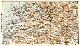 Nordfjord and Sydlige Söndmöre, region map, 1910