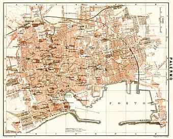 Palermo city map, 1912