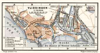 Vlissingen city map, 1909