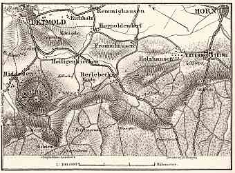 Detmold environs map, 1887