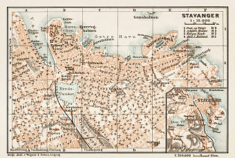 Stavanger city map, 1931