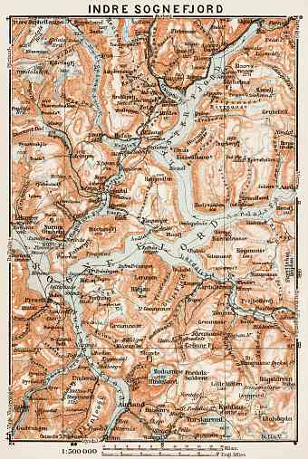 Indre Sognefjord district map, 1931