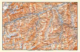 Upper Rhine valleys map, 1897