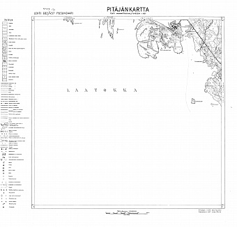 Pusunsaari (Pitkjaranta). Pusunsaari. Pitäjänkartta 414312. Parish map from 1936