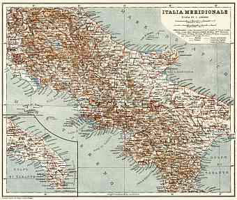 Central Italy map, 1929