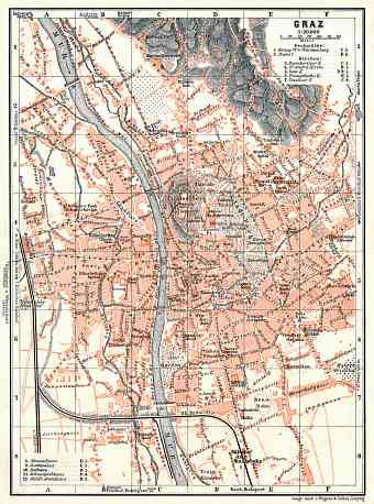 Graz city map, 1913