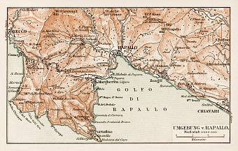 Map of the environs of Rapallo, 1903