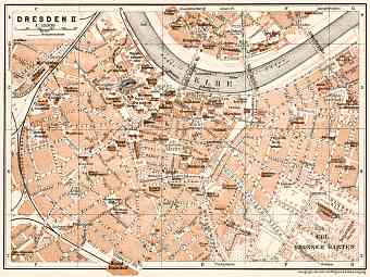 Dresden central part map, 1911