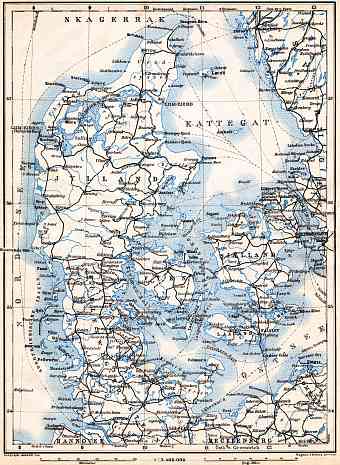 Schleswig and Denmark map, 1910