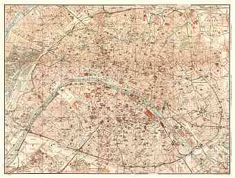 Paris city map, 1903