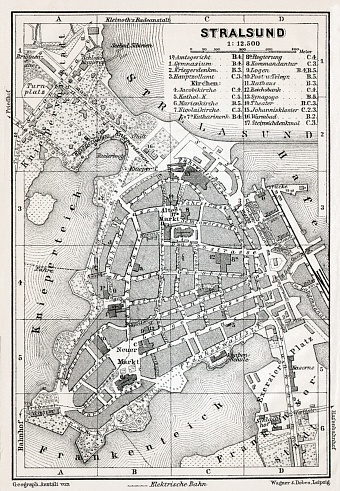 Stralsund city map, 1911