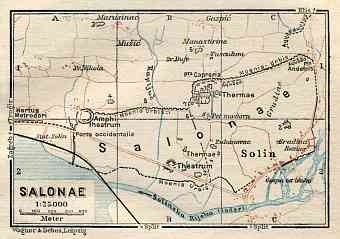 Salonae (Solin, Salona) city map, 1929