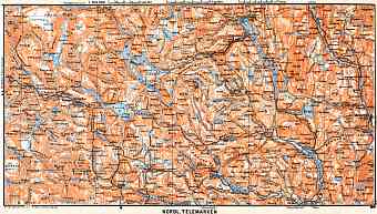 Northern Telemarks map, 1910