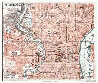 Philadelphia city map, 1909