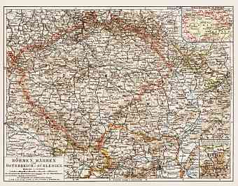 North Austria on the general map of Bohemia, Moravia and Austrian Silesia, 1903