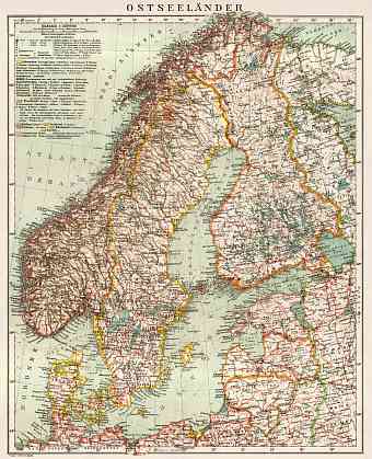 North Poland on the general map of the Baltic Lands (Ostseeländer), 1929