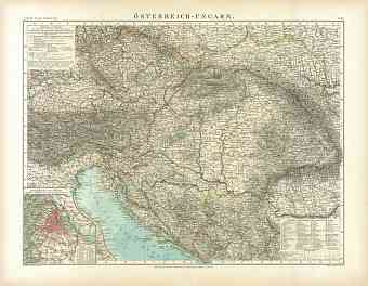 West Ukraine on the general map of the Austro-Hungarian Empire, 1905