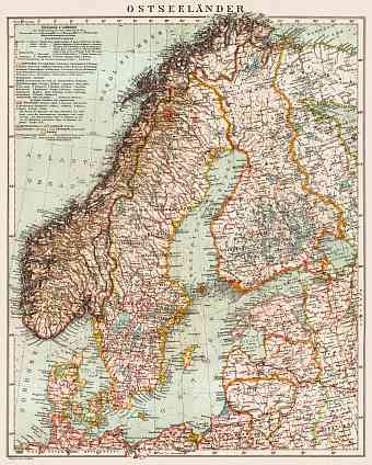 Lithuania on the general map of the Baltic Lands (Ostseeländer), 1931